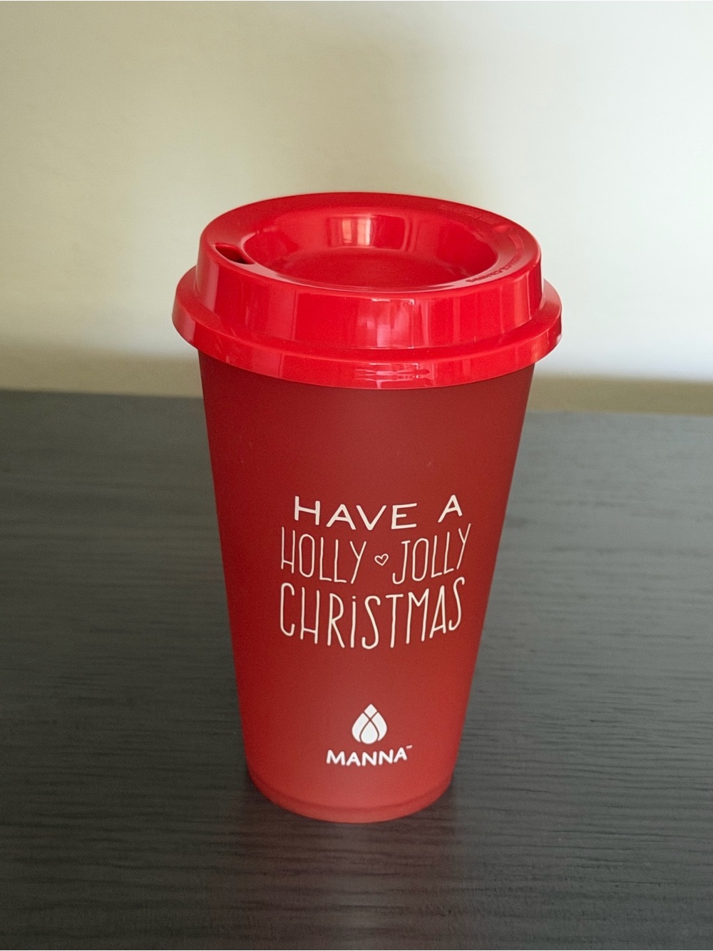 Anna Red Holiday Travel Cup - 'Have A Holly Jolly Christmas'